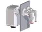 Preview: Komplettierset mit Doppelanschluss passend zu Waschgeräte-UP-Siphon HL4000.0 HL4000.2